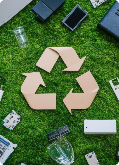 Collection, Storage, Dismantling, and E-Waste Recycling Icon